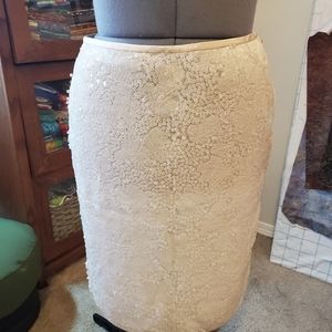 Magaschoni fully lined sequined skirt